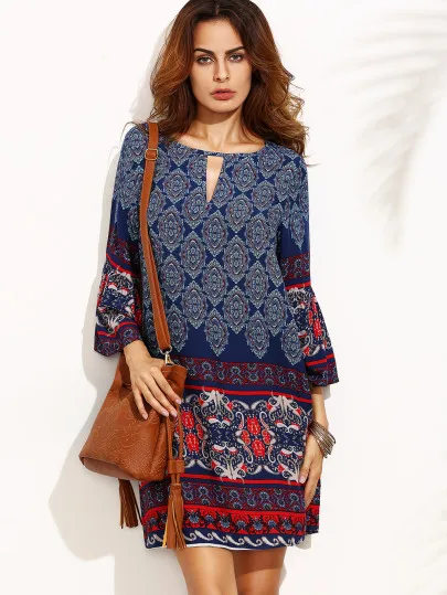 2017 Новая Мода восстановление древних способов платье с принтом плюс Размеры Для