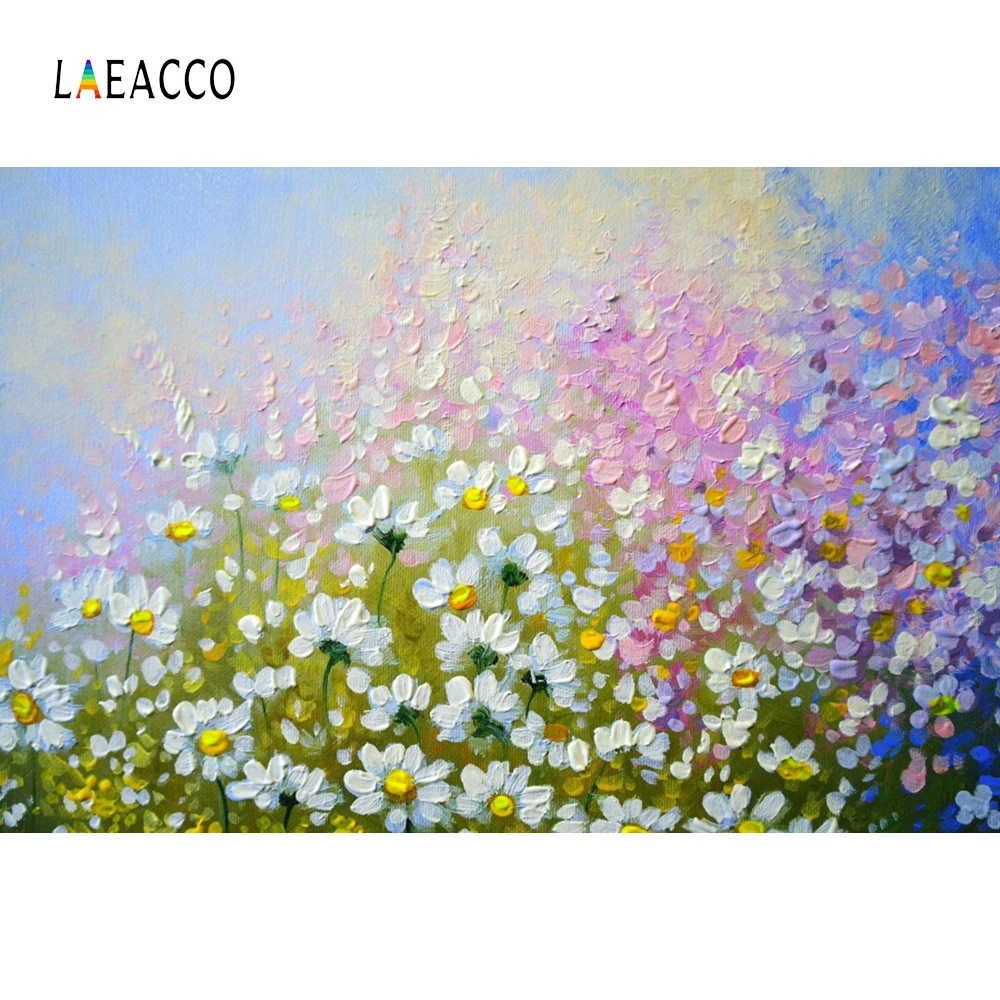 Laeacco абстрактные масляные цветы фоны для фотосъемки на заказ виниловые