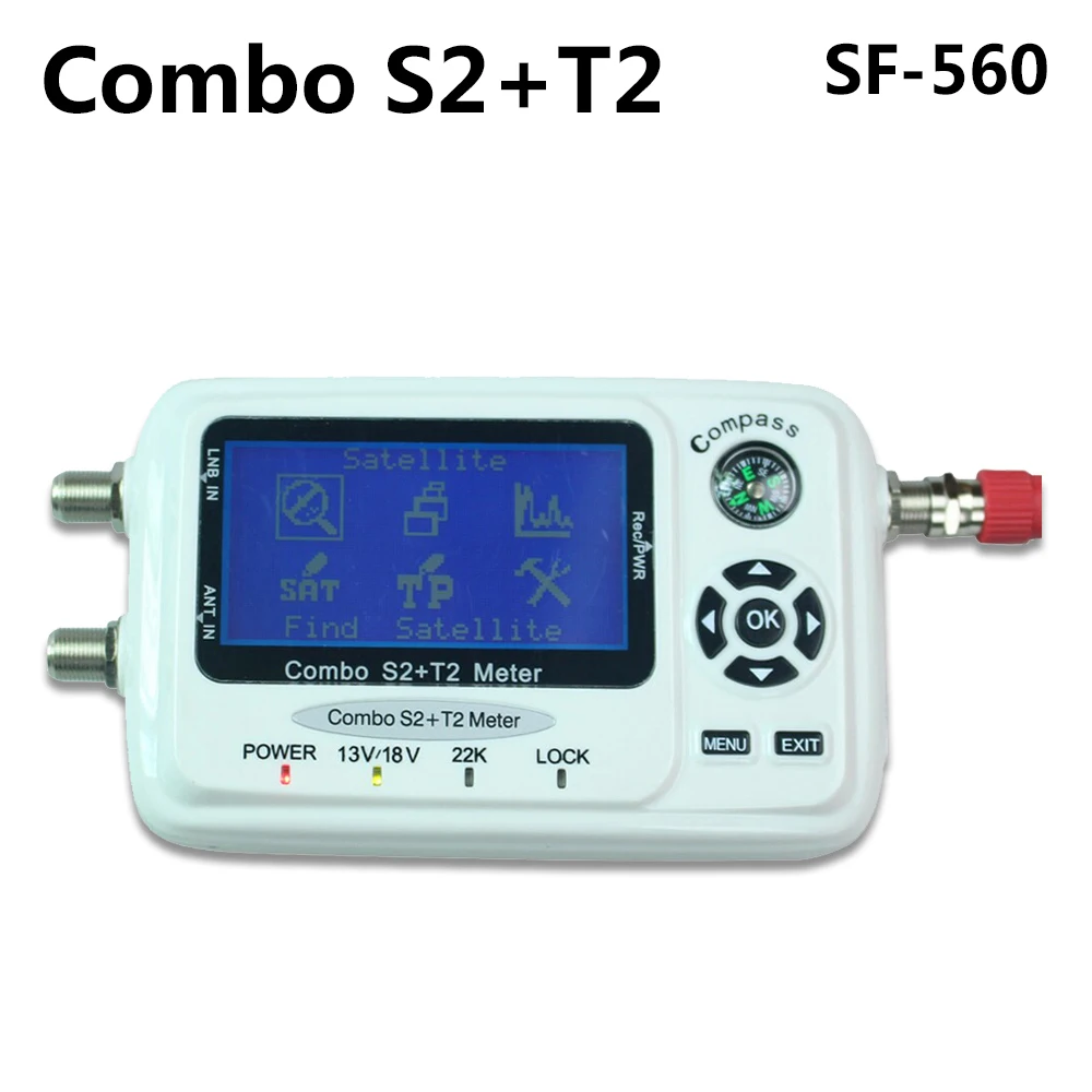 DVB T2 S2 Цифровой спутниковый Finder SF 560 SF560 измеритель сигнала Sat с компасом S/T/S2/T2 PK