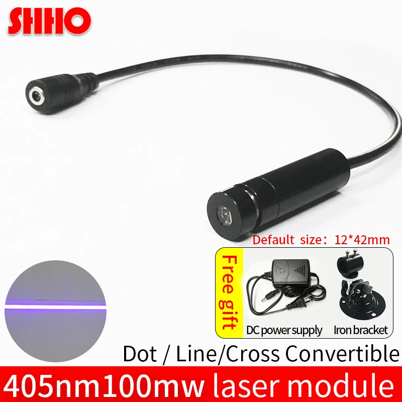 Высокое качество 100 нм мВт сине-фиолетовый линейный лазерный модуль линия ширина