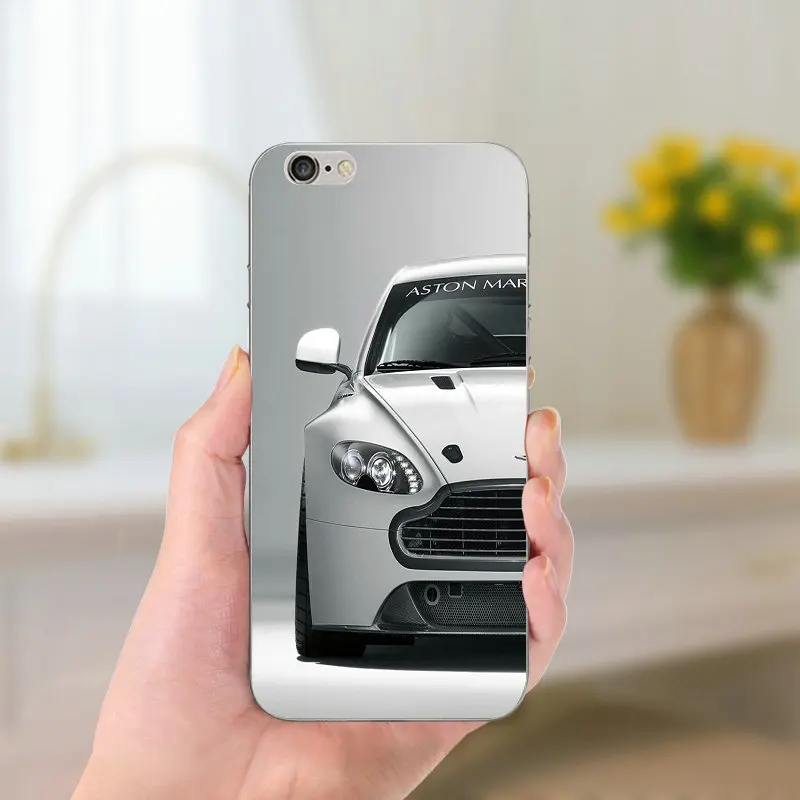 Aston Martin Автомобильный дизайн мягкие ТПУ чехлы для телефонов iPhone 8 7 6 S Plus X 5 5S SE 5C Coque