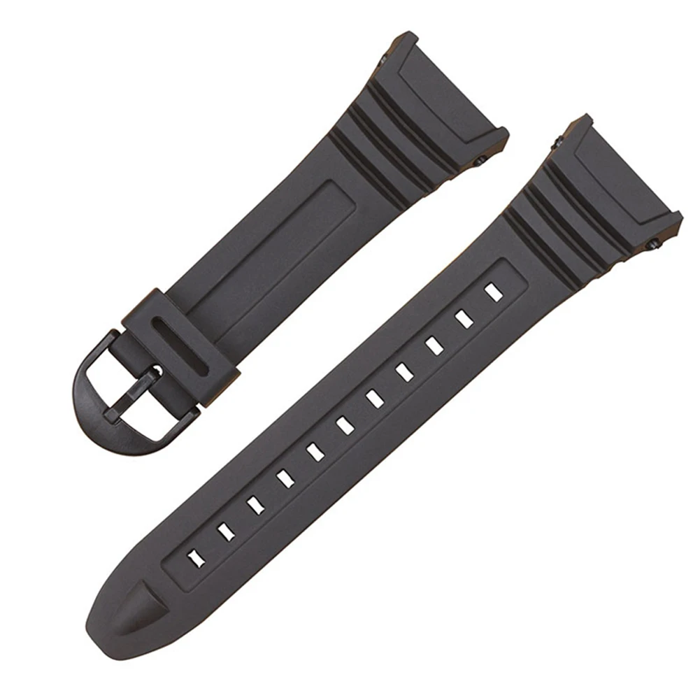 Ремешок для часов для Casio модель W-96H W96, гибкая Черная смола 577EA1