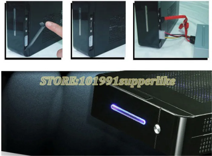 DEBROGLIE 1 комплект мини ITX Корпус Комплект шасси с блоком питания 120 Вт DC плата + 12 В
