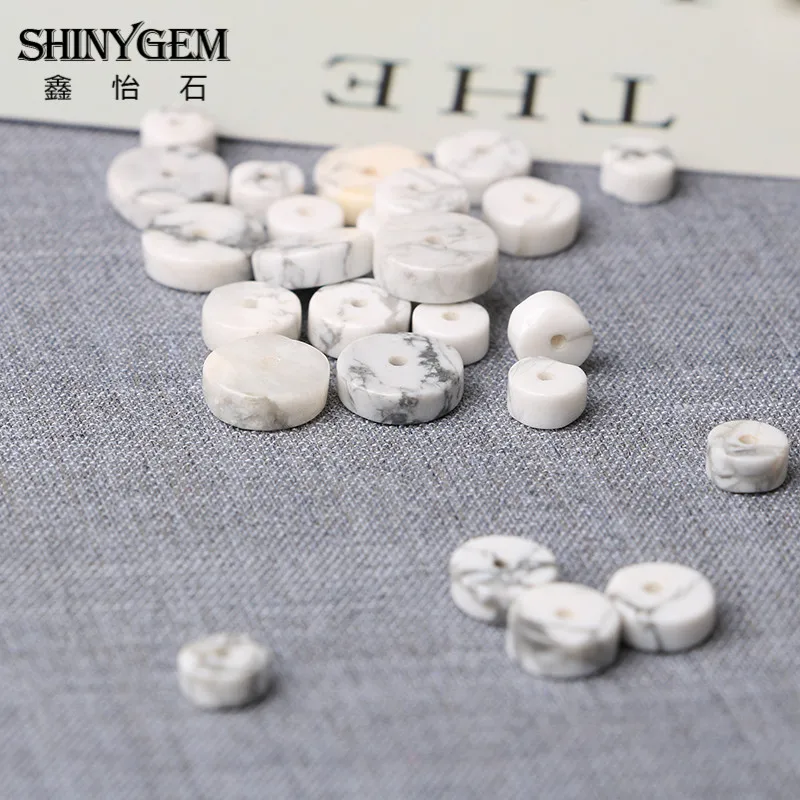 Оптовая продажа 20 шт. Howlite Колёса Распорки Бусины 3x6 мм 3x8 3x10 для изготовления