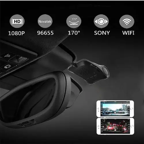 Лучший Автомобильный видеорегистратор Wi Fi с чипом NOVATEK 96658 HD 1080P Sony IMX323|car video