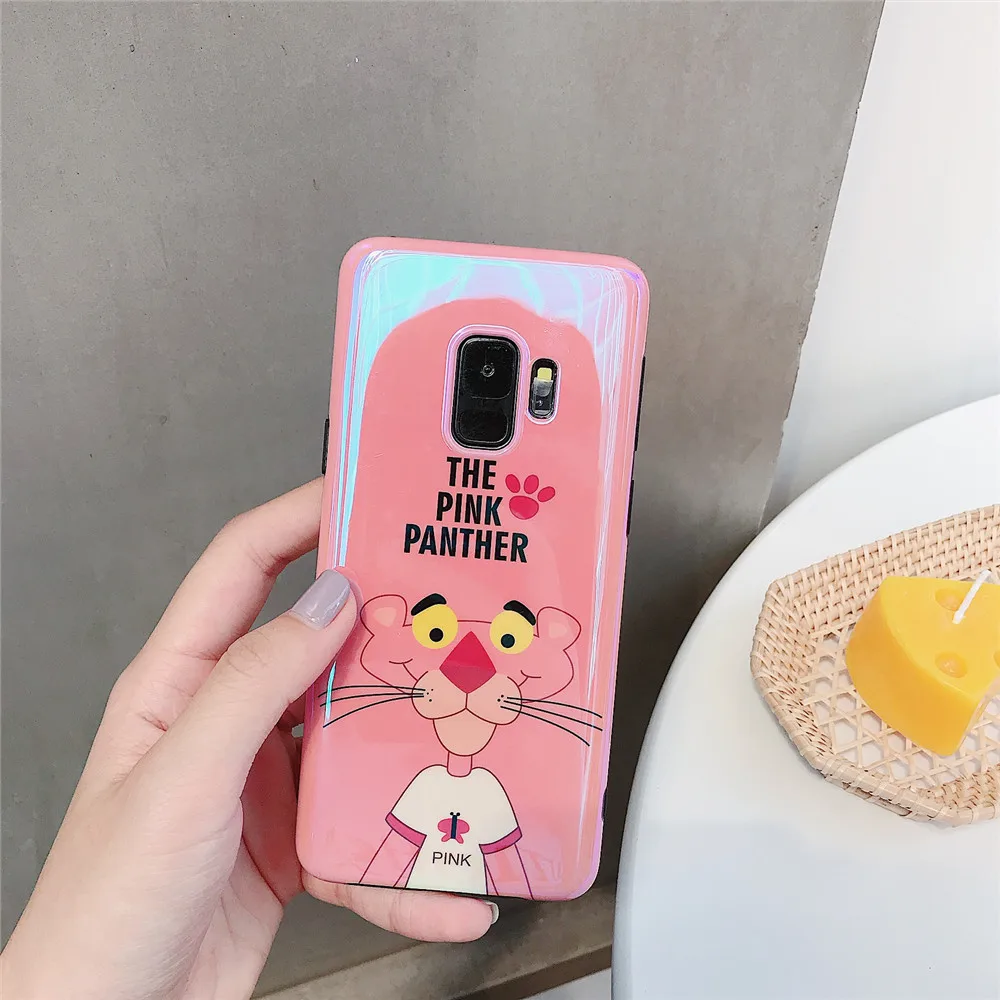 Мультфильм порошок Leopard Blu-Ray Мягкие TPU чехол для телефона samsung S7 S7edge S8 S9 Плюс Для