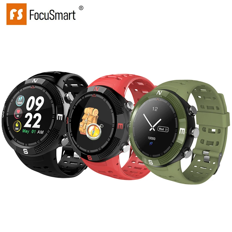 Focussmart F18 gps умные часы кровяное Давление Heart Rate Monitor Фитнес трекер IP68