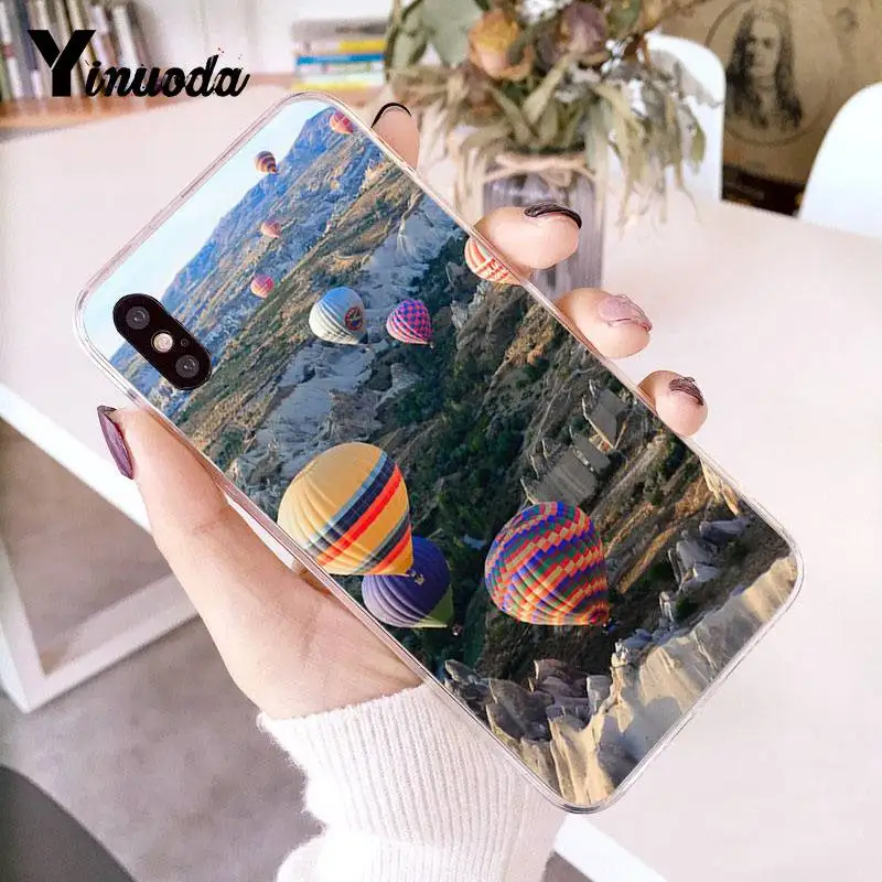 Чехол для iphone 13 7 6 чехол Sceneary Goreme town Турция телефонный с воздушным шаром 8 6S Plus X 5S SE