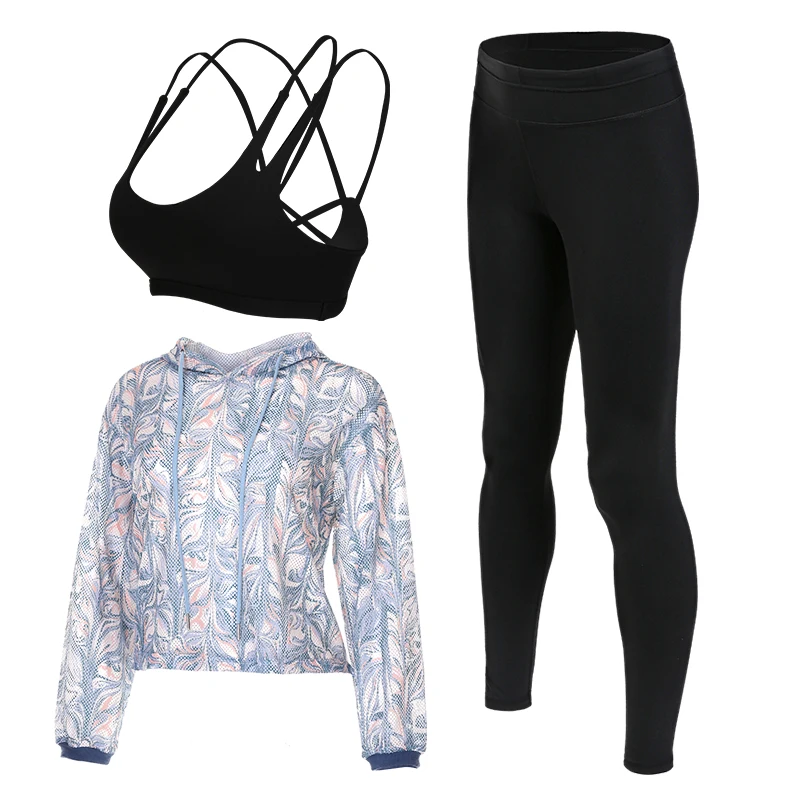 2017 быстросохнущие спортивный костюм женские YOGA Фитнес набор тренажерный зал Бег