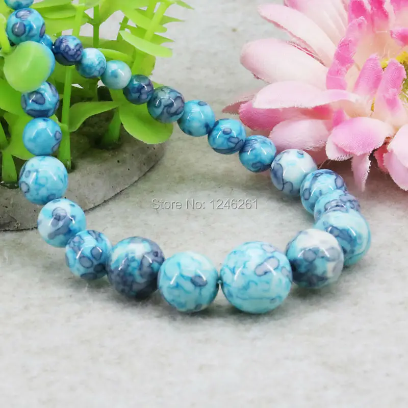 Hot Sale Crafts Tower Necklace Chain Semi-precious Stone Riverstones Rain Flower Rainbow Ornaments 6-14mm Jewelry Making 18inch | Украшения
