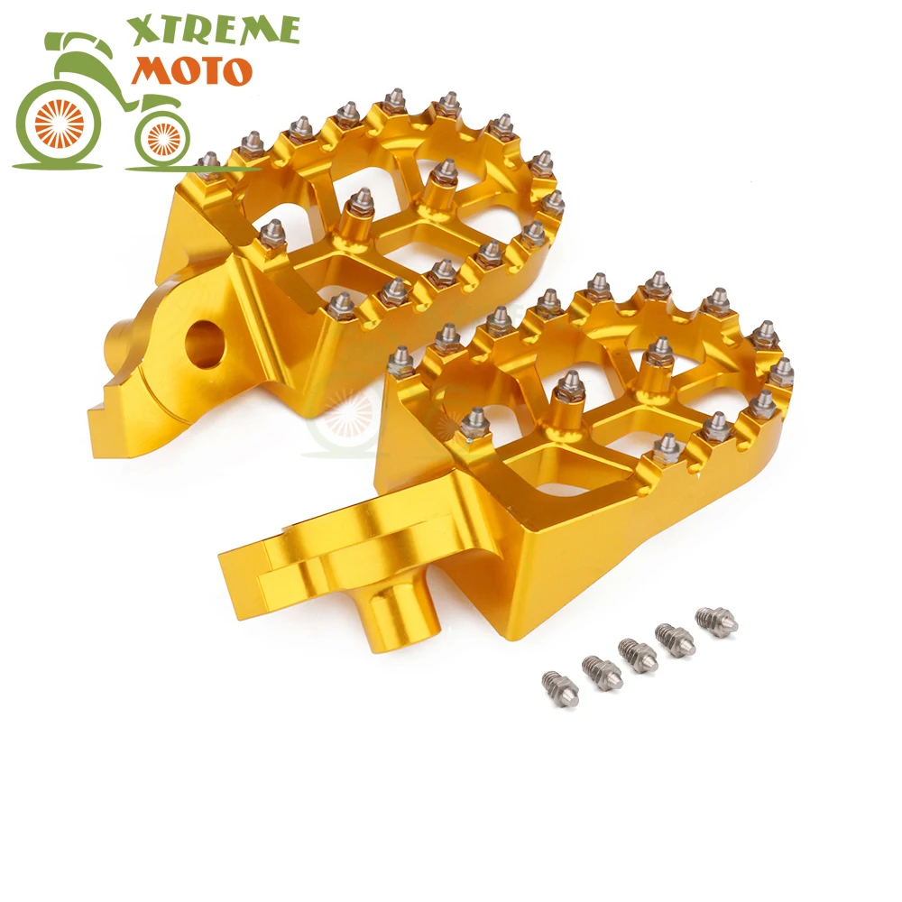 Красные ЧПУ MX широкие подножки подставки для педали Suzuki RMZ 250 450 RMZ250 2007 2009 RMZ450 2005