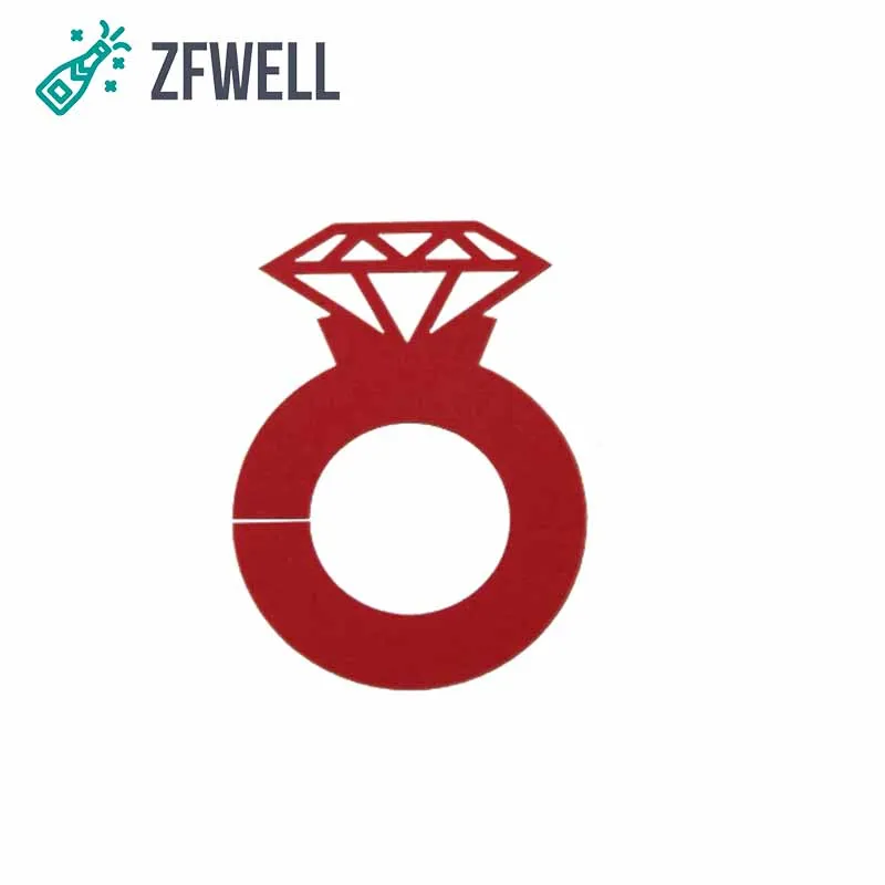 ZFWELL 12 шт./лот креативное кольцо с бриллиантами для стола карточки бокала вина