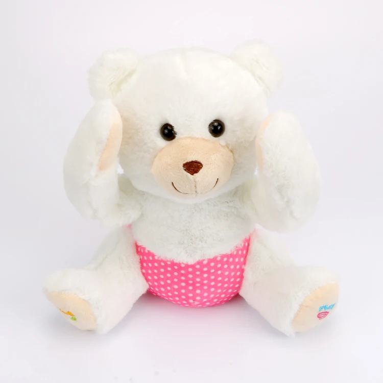 Новый Peek A Boo bear мягкие анимированные плюшевые игрушки медвежонок пение детские
