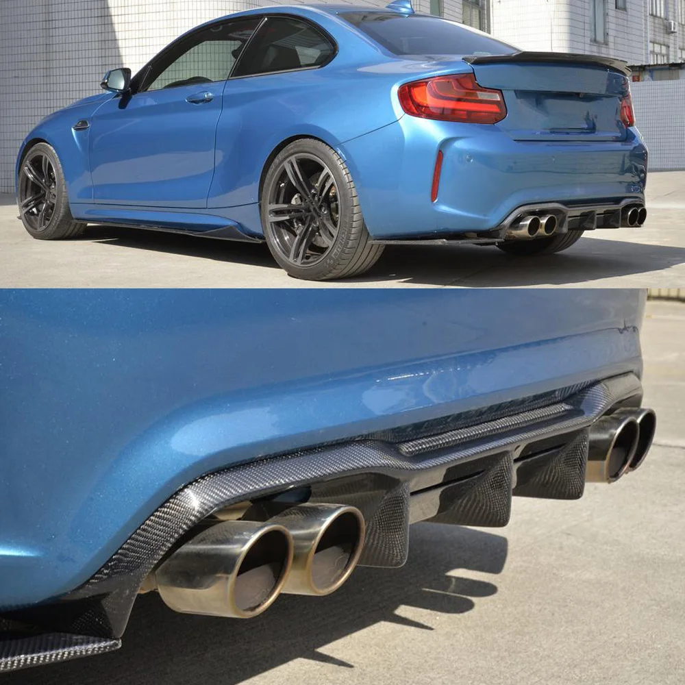 Задний диффузор из углеродного волокна спойлер бампер для BMW 2 серии F87 M2 2016 2017