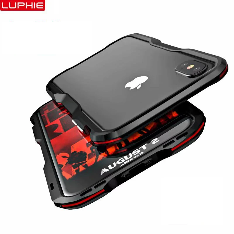 Чехол для телефона Luphie Apple iPhone 11 Pro X XS Max XR 8 7 Plus армированный Алюминиевый