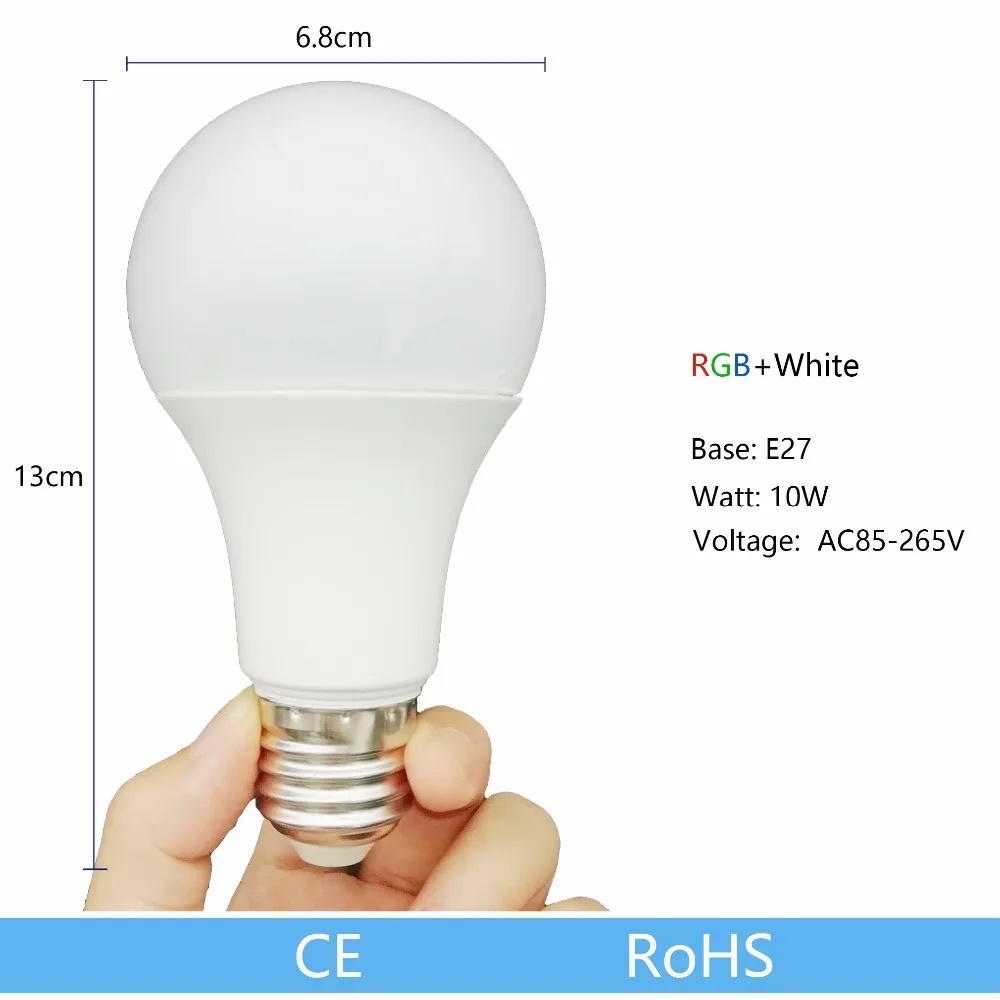 RGBW светодиодный светильник лампа 3W 5W 10W E27 110V 220V Дистанционное 16 Цвета Diming ночной