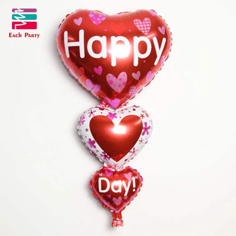 Фотофольгированные воздушные шары в форме сердца с надписью I Love You | Дом и сад