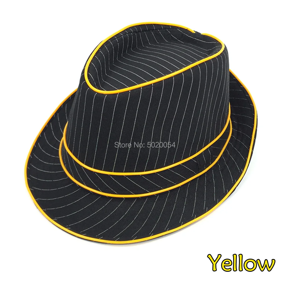 GZYUCHAO EL Lighting Glowing Topper Wire Flashing Hat Wedding Dress Up LED Gentleman For Birthday Christmas | Тематическая одежда
