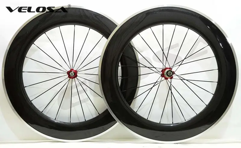 Velosa CA80 88 мм клинчерная дорожная велосипедная колесная пара из углеродного сплава
