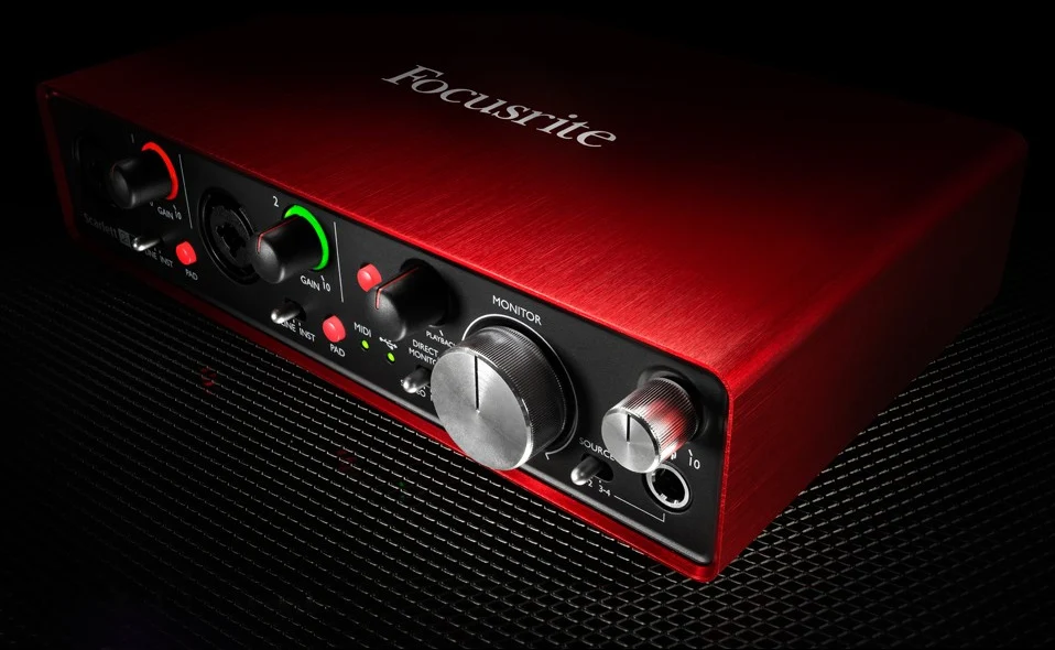 Обновленный Focusrite Scarlett 2i4 II 2-го поколения 2 В/4 Выход USB аудио интерфейс звуковая карта для студийной записи