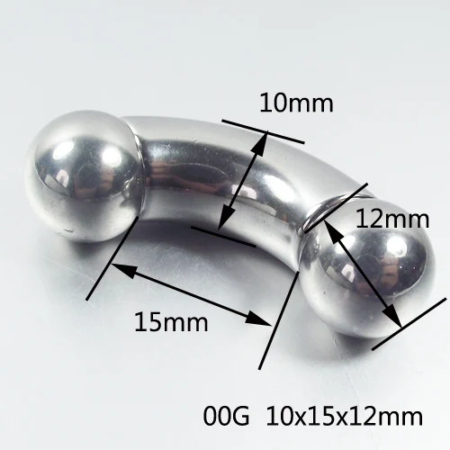 10x15x12mm 00G SaYao 1 шт., большие размеры, нержавеющая сталь, прямые штанги, кольца, для бровей, банан, изогнутые, Для Пирсинга Ушей, PA, ниппель, кольцо, бар, губы - Окраска металла: 10x15x12mm 00G
