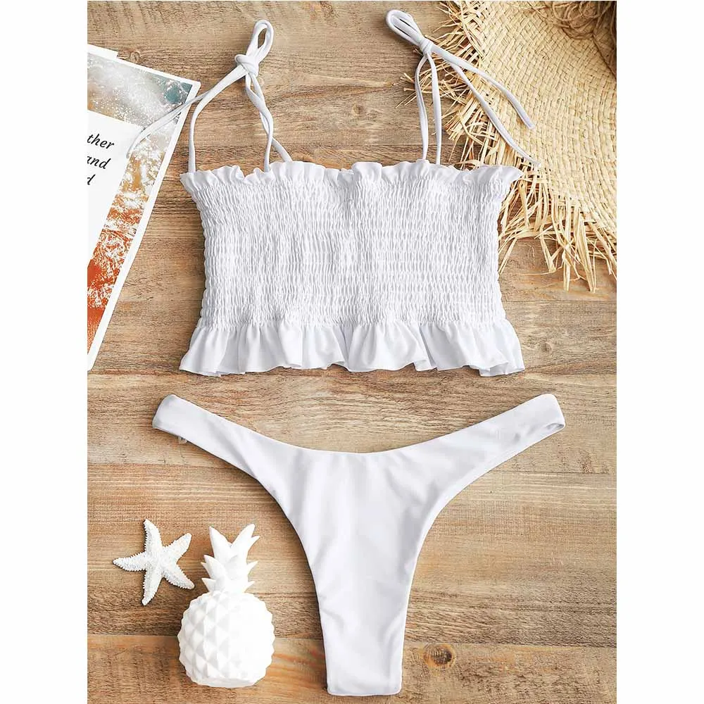 2018 новый бикини Для женщин сексуальные купальники стринги комплект мягкий