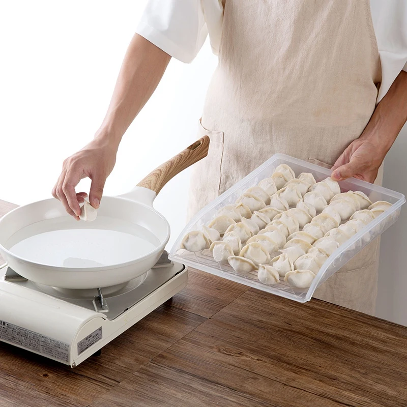 2Pcs Household Freeze Dumplings Storage Box with Lid Plastic Food Containers Refrigerator Organizer Case Holder Kitchen Or | Дом и сад