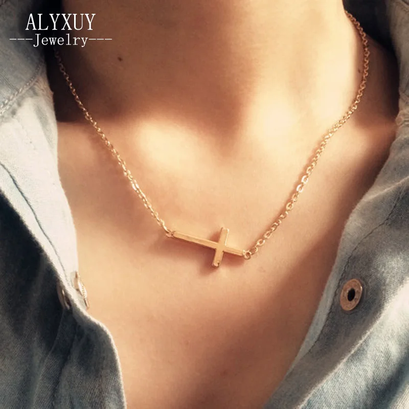 Ювелирные изделия новый крест кулон ожерелье подарок для женщин девушки оптовая