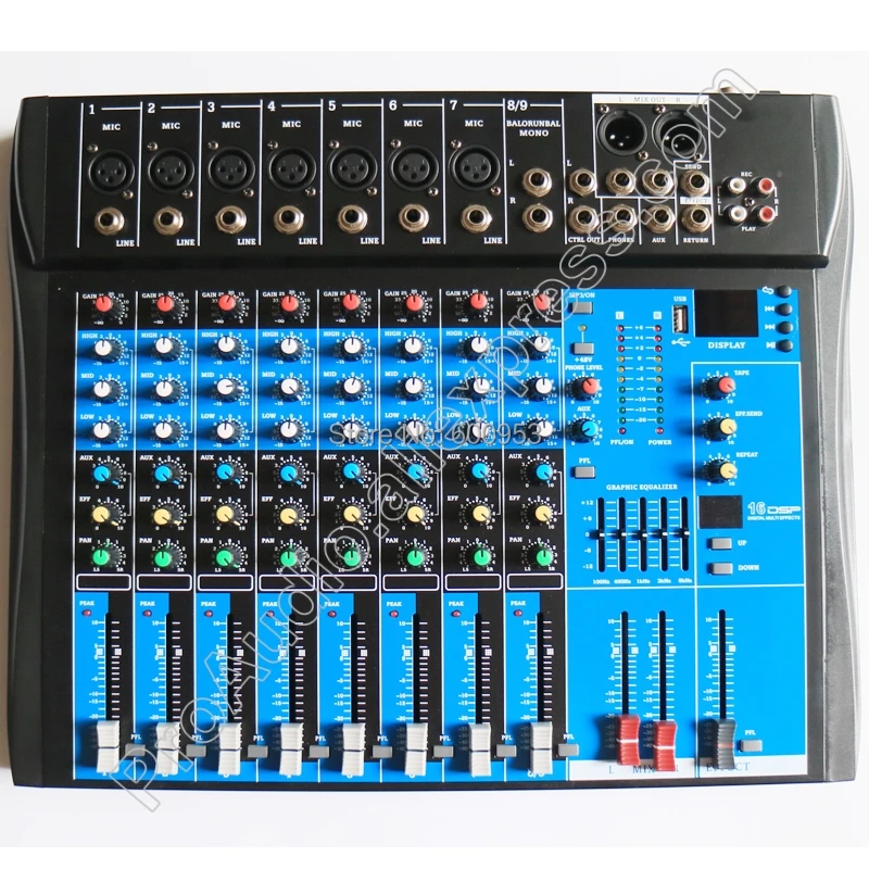 MICWL XC80 8 канальный Беспроводной Bluetooth микрофон звуковой микшер консольный 16 DSP