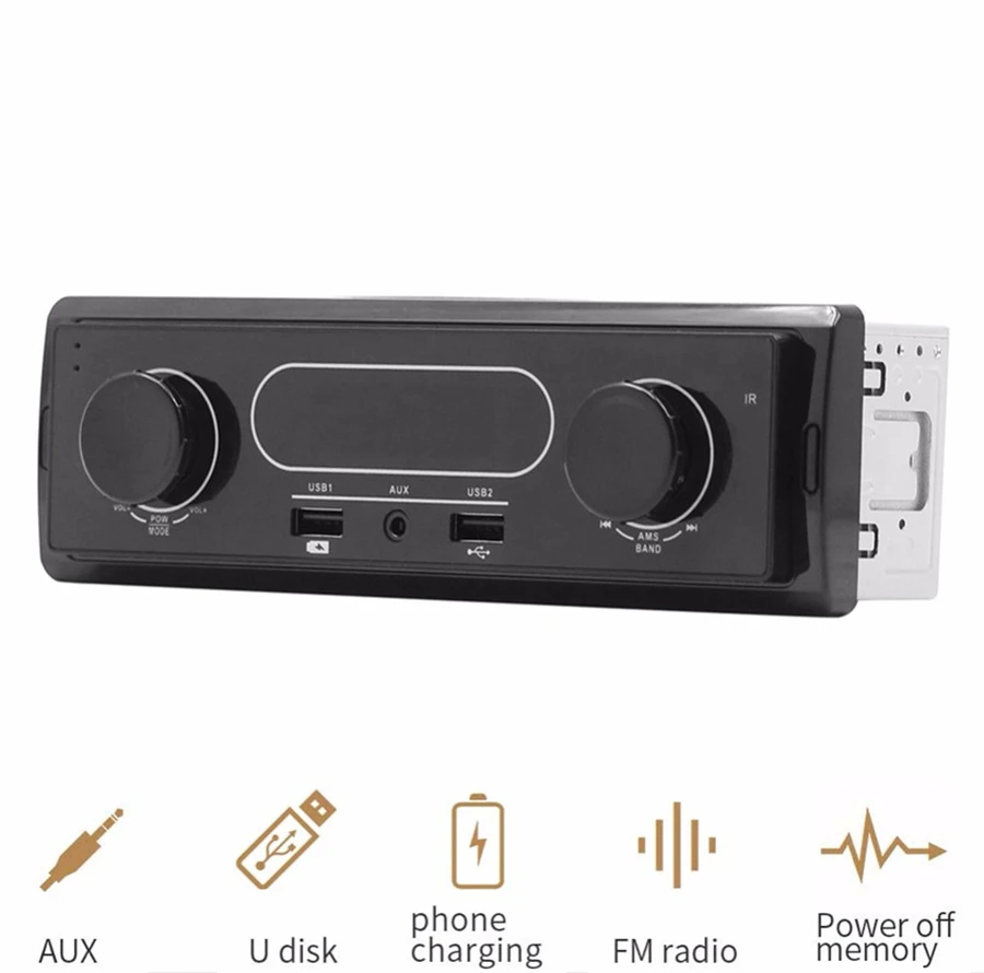 Автомагнитола 1 DIN стерео плеер MP3 Авторадио автомобильный аудио с Bluetooth