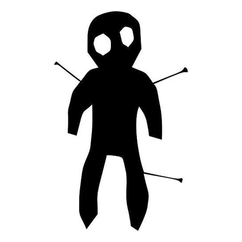 5 7*9 см Voodoo Doll Виниловая Наклейка Автомобильные оконные наклейки автомобильные
