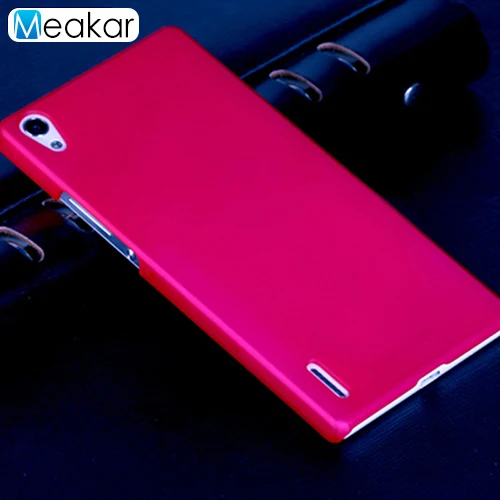 Матовая Пластик Coque 5.0For huawei P7 чехол для huawei Ascend P7 двойной P7-L10 P7-L00 P7-L05 телефона чехол-лента на заднюю панель - Цвет: rose red
