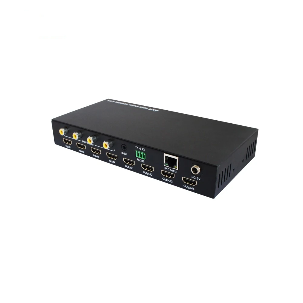 HDMI 2 0 матрица поддерживает 18 Гбит/с 4 выхода Аудио Видео 3D 4K @ 60 Гц YUV4:4:4 IR RS232 IP