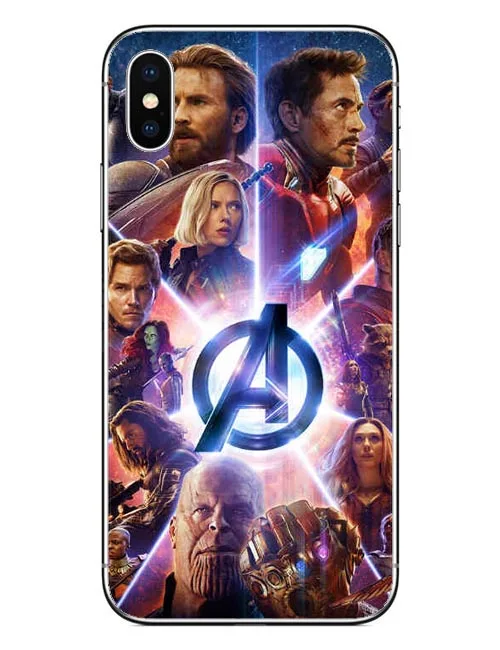 Marvel Avengers Infinity War Thanos Жесткий ПК чехол для телефона iPhone 5 5S SE 6 6S Plus 7 XS Max XR 8 X