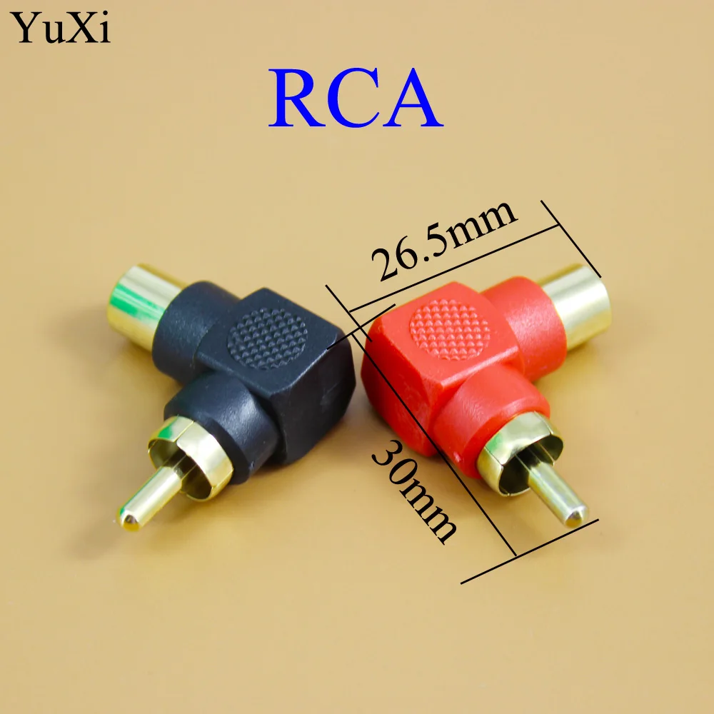 Штекерные адаптеры YuXi RCA штекер гнездо под прямым углом 90 градусов разъем M/F