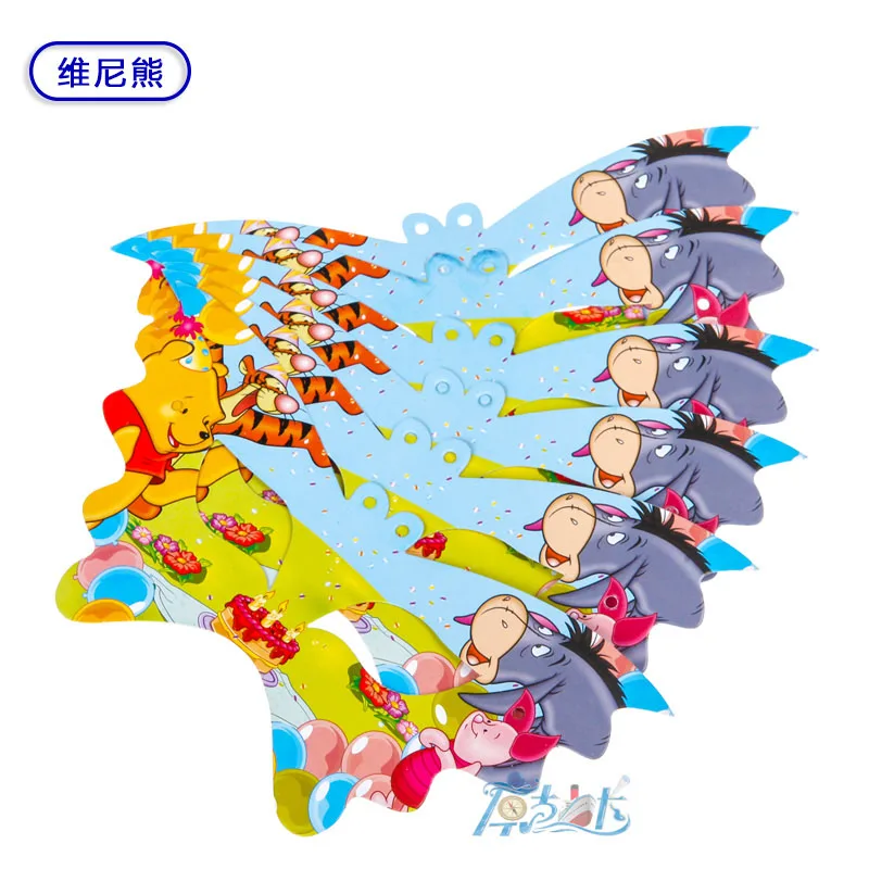 High Quality 12pcs/set Cute Mickey Minnie Mouse Mermaid Ariel Thomas paper mask for Kids Birthday Party Decoration | Дом и сад