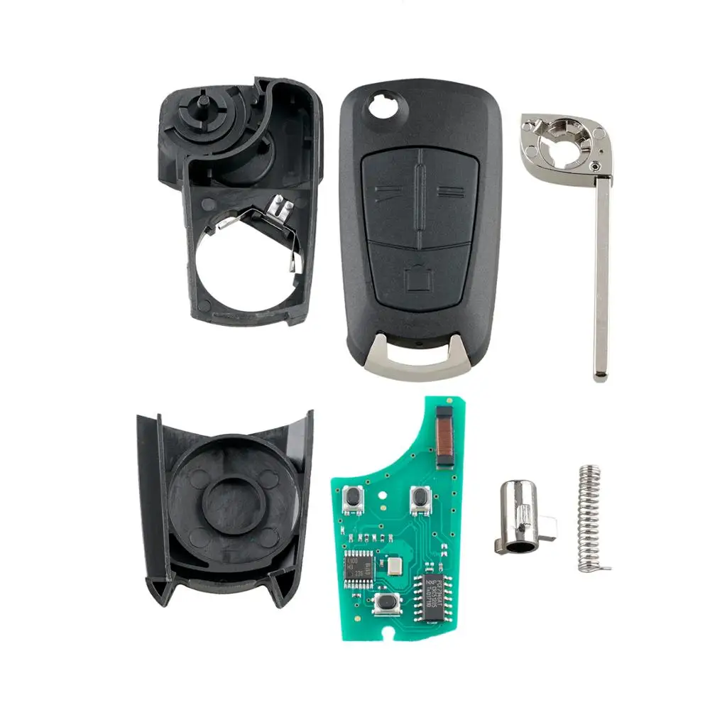 3 кнопочный транспондер с чипом PCF7946 полный дистанционный ключ для Vauxhall Opel Vectra C 2002