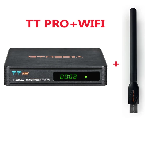 TT PRO With wifi Горячая DVB-T2 GTMEDIA TT PRO Спутниковый ресивер HD 1080P Европа резкий 1 год Испания с USB Wi-Fi ключ мощность от V7 hd v7s hd - Цвет: TT PRO With wifi