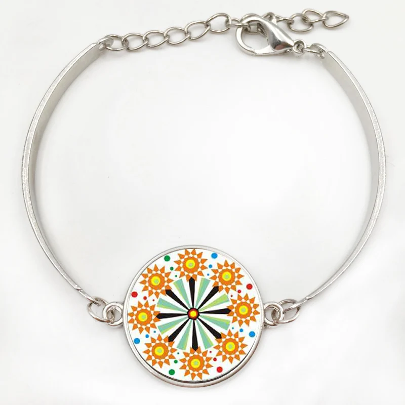 Очаровательное винтажное серебряное ожерелье с мандалой ювелирные изделия