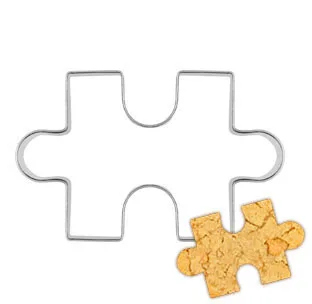 Puzzle Cokytoop Llama формочки для печенья из нержавеющей стали Единорог Фламинго формы для печенья Пасхальный кролик детский душ вечерние кухонные инструменты для выпечки - Цвет: Puzzle