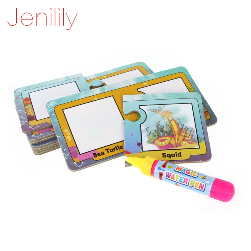 Игрушки для рисования Jenilily раскраска морские жизненные слова карточка книга