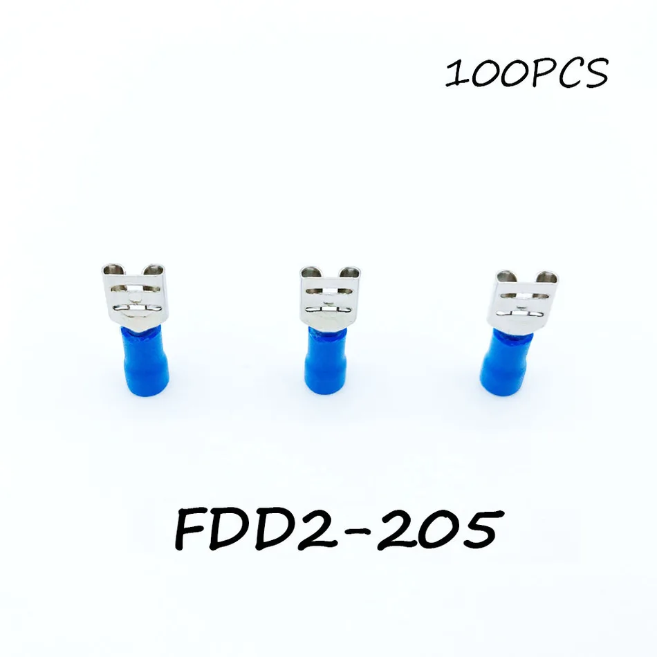 Изолированный гнездовой разъединитель FDD2 205 100 штук упак. синяя Лопата Быстрый