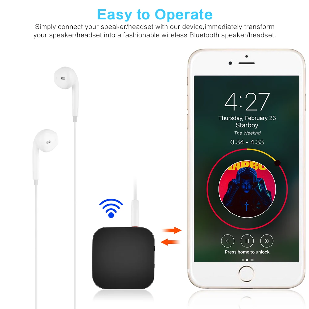 Bluetooth приемник Bluetooth передатчик Портативный беспроводной музыкальный аудио адаптер Aptx с низкой задержкой домашняя стереосистема ТВ