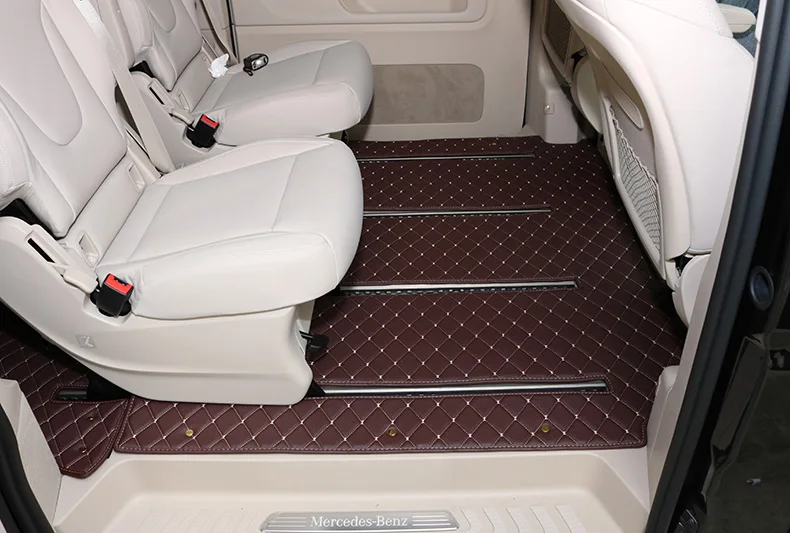 Автомобильный напольный коврик из волоконной кожи для mercedes benz v class Viano Valente Vito Metris