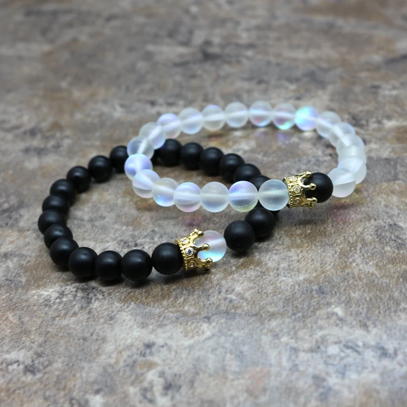 Лидер продаж комплект из 2 предметов пара браслетов браслет натурального камня