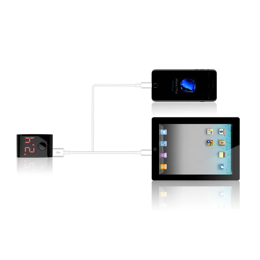 Зарядное устройство с двумя USB-портами и светодиодным дисплеем | Мобильные