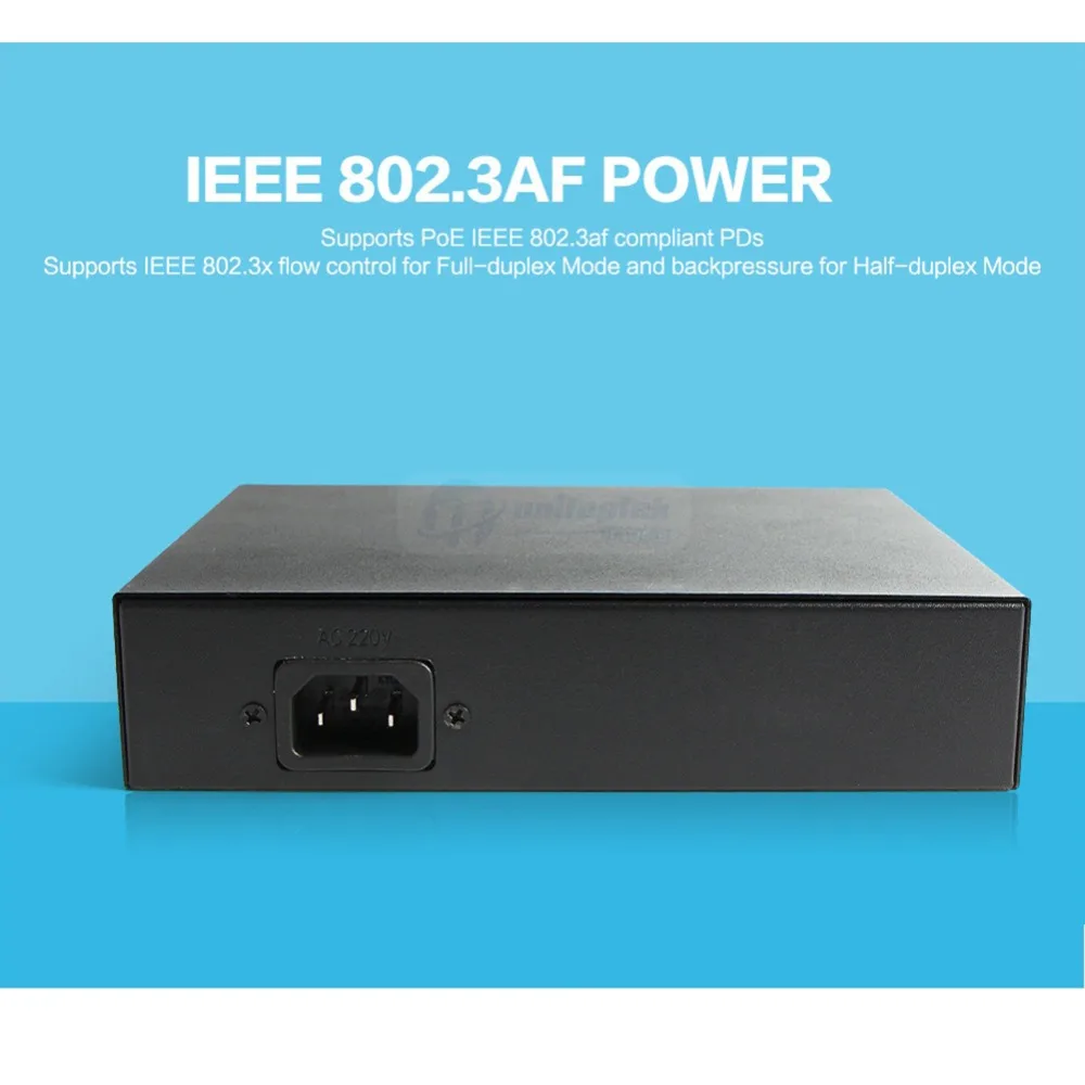 Коммутатор PoE с 10 портами 8 каналов 2 порта настольный коммутатор Fast Ethernet 10/100