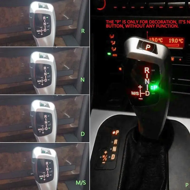 Автомобильная Lhd автоматическая светодиодная рукоятка для рычага переключения