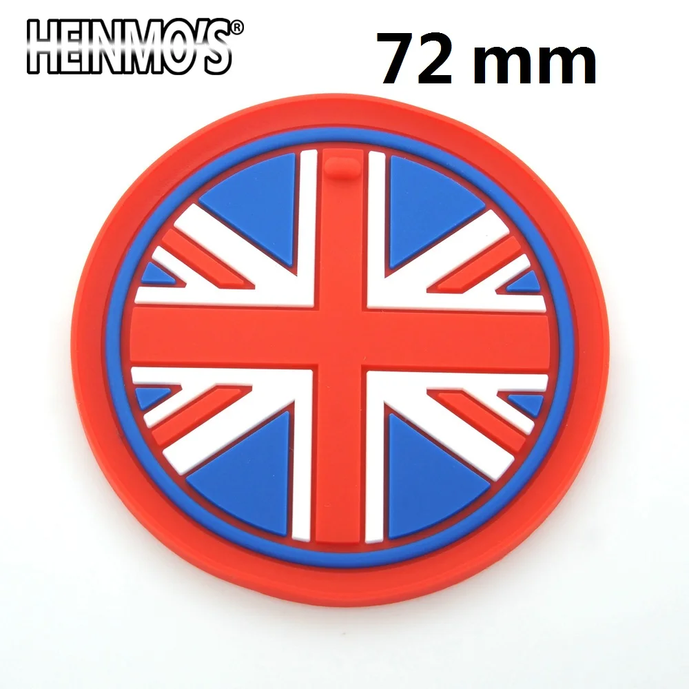 Для MINI Cooper S One Clubman Countryman R50 R53 R55 R56 R60 автомобильные наклейки аксессуары держатель стакана воды коврик для MINI F56 F54 F60 - Название цвета: Red Union Jack 72mm