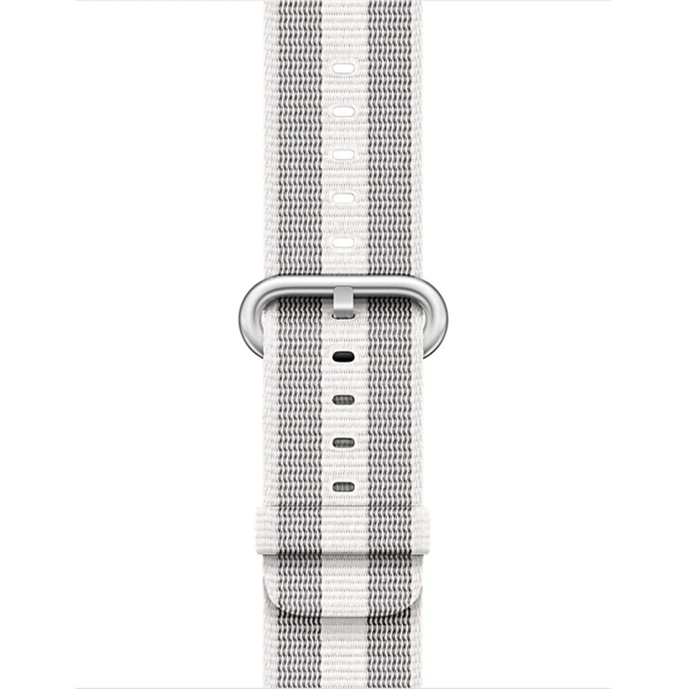 White Stripe URVOI тканый нейлоновый ремешок для apple watch серии 3 2 1 прочный ремешок для iwatch удобная ткань-как чувствовать себя Новая серия - Цвет ремешка: White Stripe